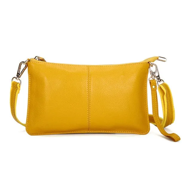 100% Genuine Leather Women Messenger Bag Famous Brand Female Shoulder Bag Envelope Clutch Bag