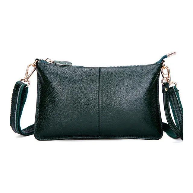 100% Genuine Leather Women Messenger Bag Famous Brand Female Shoulder Bag Envelope Clutch Bag