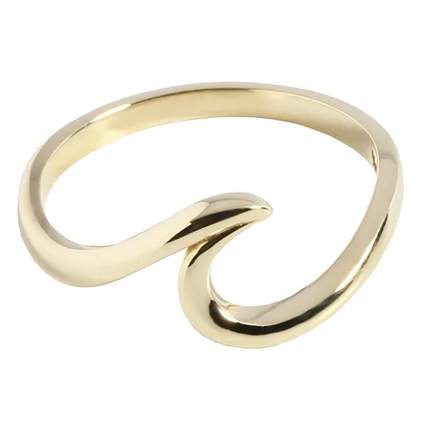 14K Yellow Gold Wave Ring