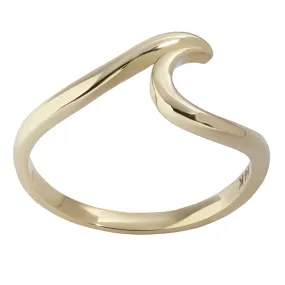 14K Yellow Gold Wave Ring