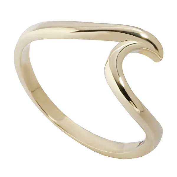 14K Yellow Gold Wave Ring