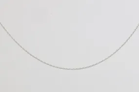 18" 10k White Gold Fine Singapore Chain Necklace (0.45g.)