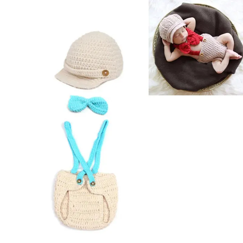 26 Styles Baby Photo Shoot Outfit Cute Animal Crochet, Handmade Knit Costume Accessories Newborn Photography Props