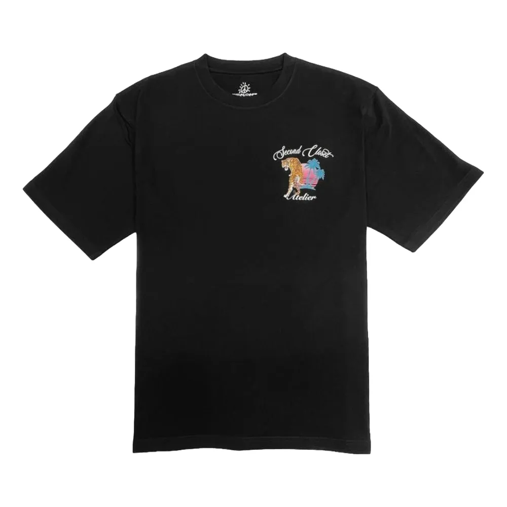 2ND CLOSET "TIGER VIBES" PRINTED T-SHIRT-BLACK