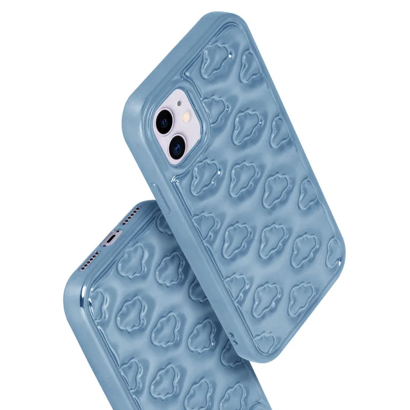 3D Cute Cloud Pattern Back Cover for Apple iPhone 11