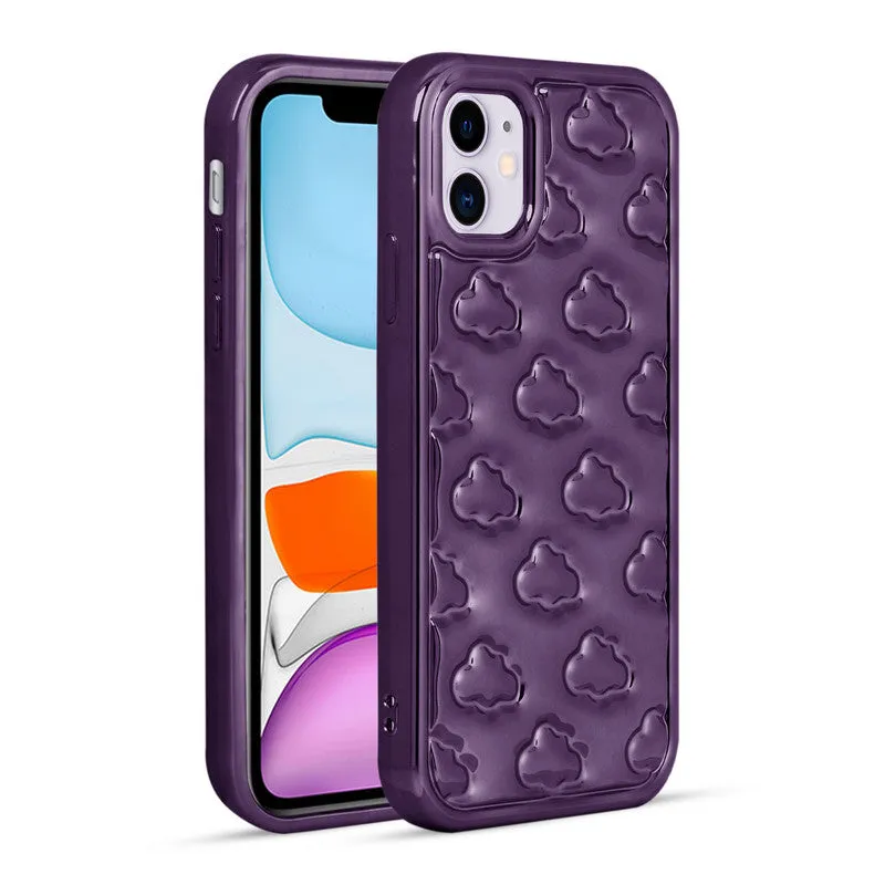 3D Cute Cloud Pattern Back Cover for Apple iPhone 11