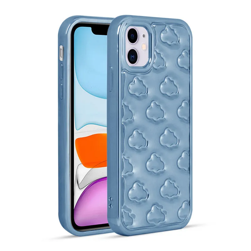 3D Cute Cloud Pattern Back Cover for Apple iPhone 11