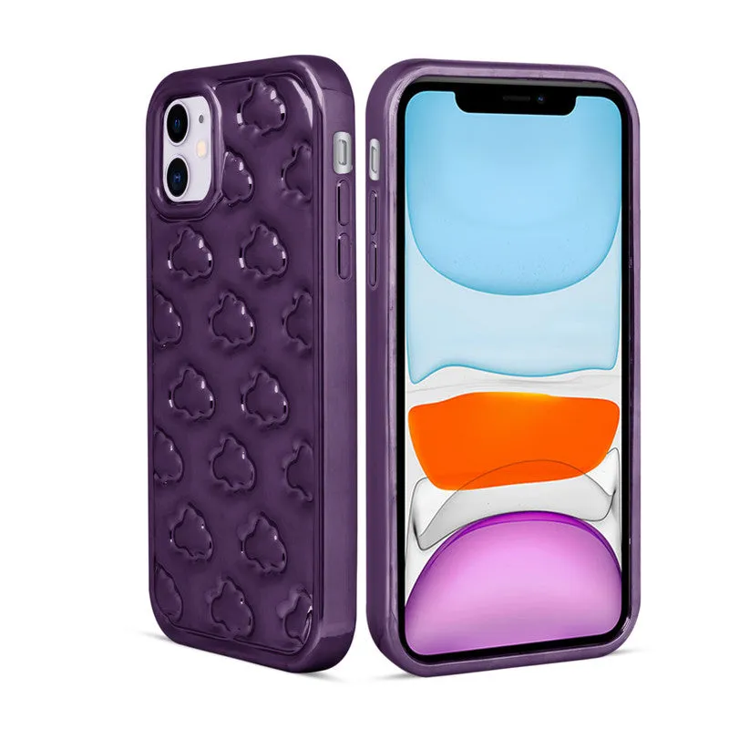 3D Cute Cloud Pattern Back Cover for Apple iPhone 11