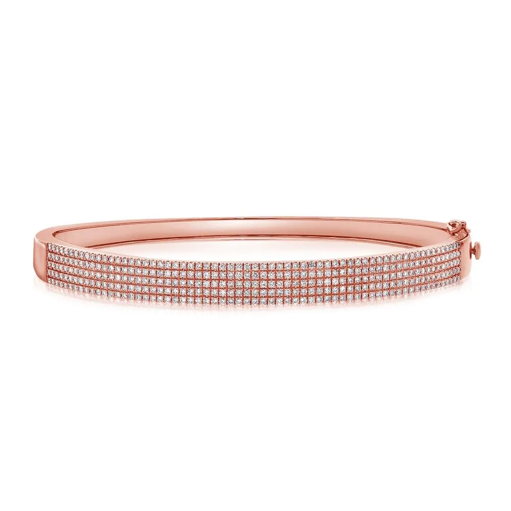 5-Row Pave Bangle