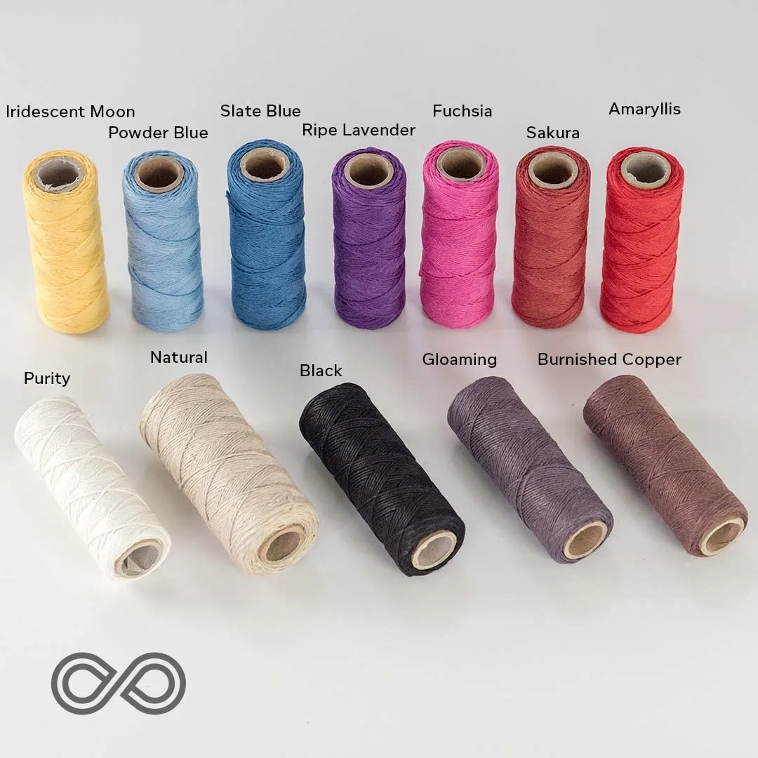 6-Strand Unwaxed 100% Organic Hemp Twine (Dyed) (Plastic-Free)