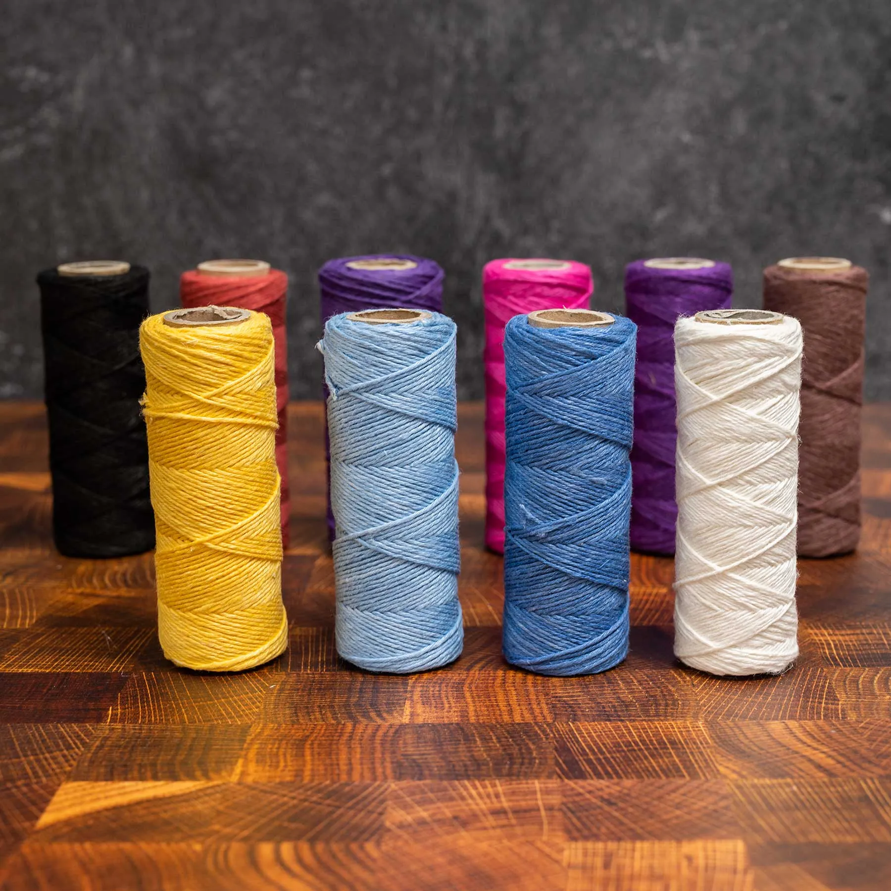 6-Strand Unwaxed 100% Organic Hemp Twine (Dyed) (Plastic-Free)