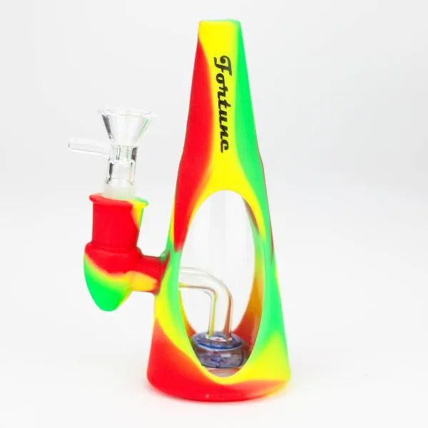 6.5" Multi-Color Cone Silicone Water Bong