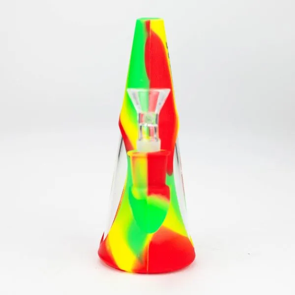 6.5" Multi-Color Cone Silicone Water Bong