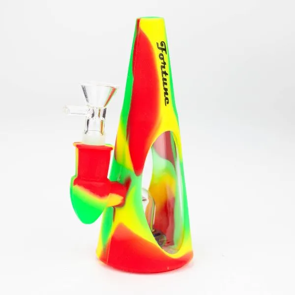 6.5" Multi-Color Cone Silicone Water Bong