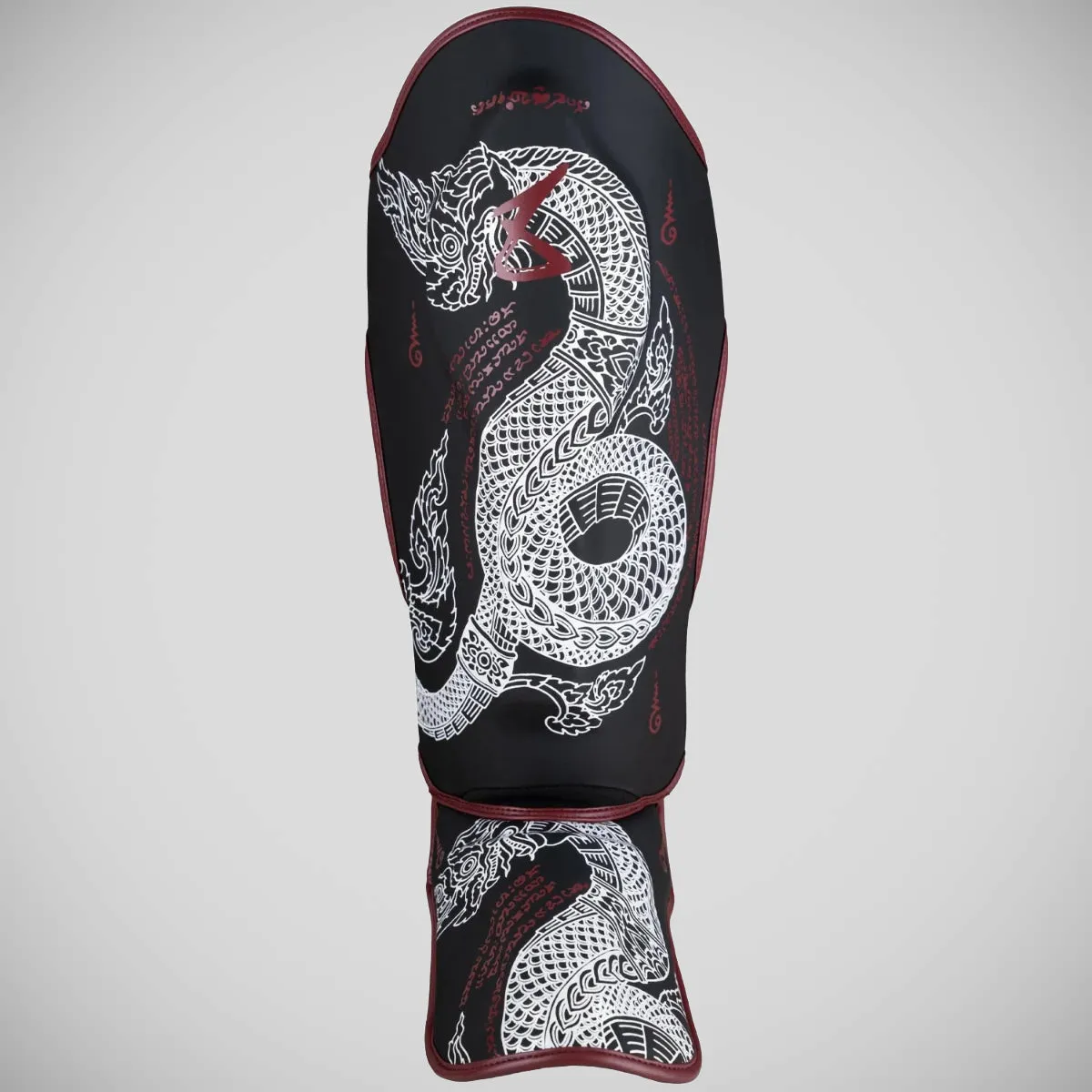 8 Weapons Sak Yant Naga Shin Guards Black