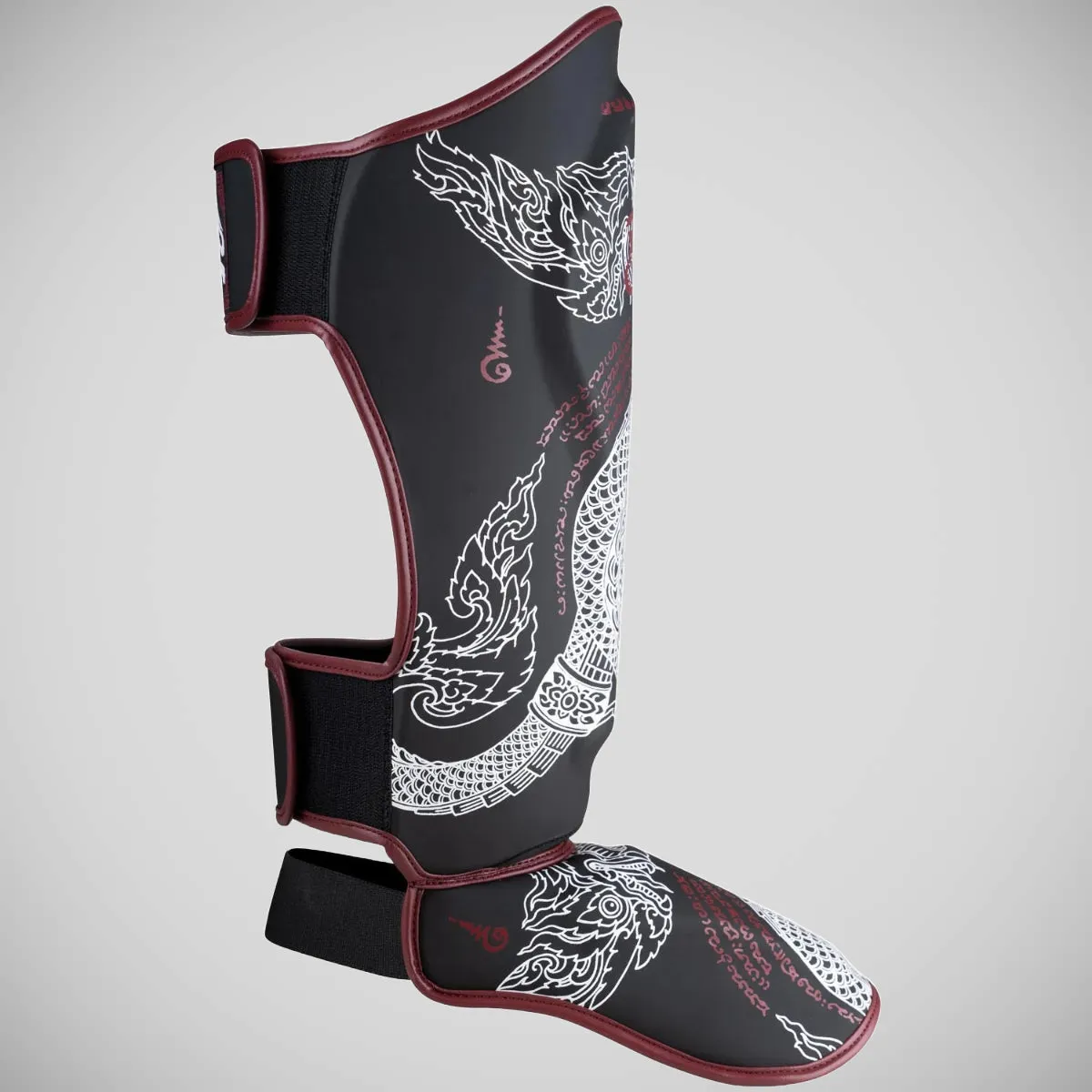 8 Weapons Sak Yant Naga Shin Guards Black