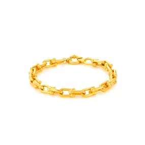 916 Gold Whimsical Medley Link Bracelet