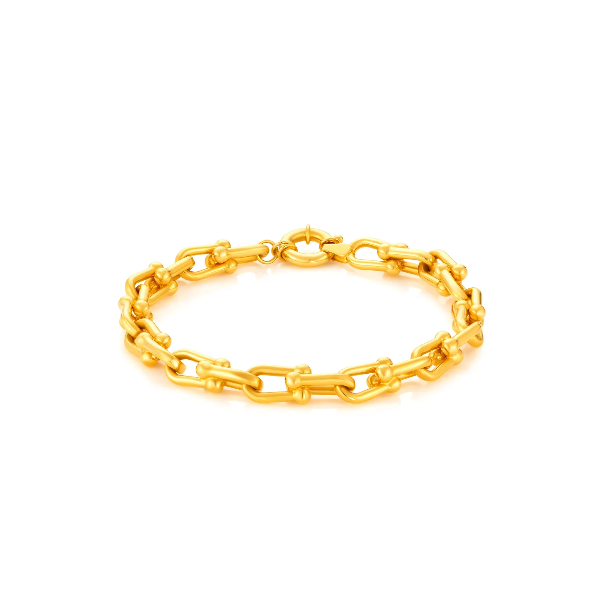 916 Gold Whimsical Medley Link Bracelet