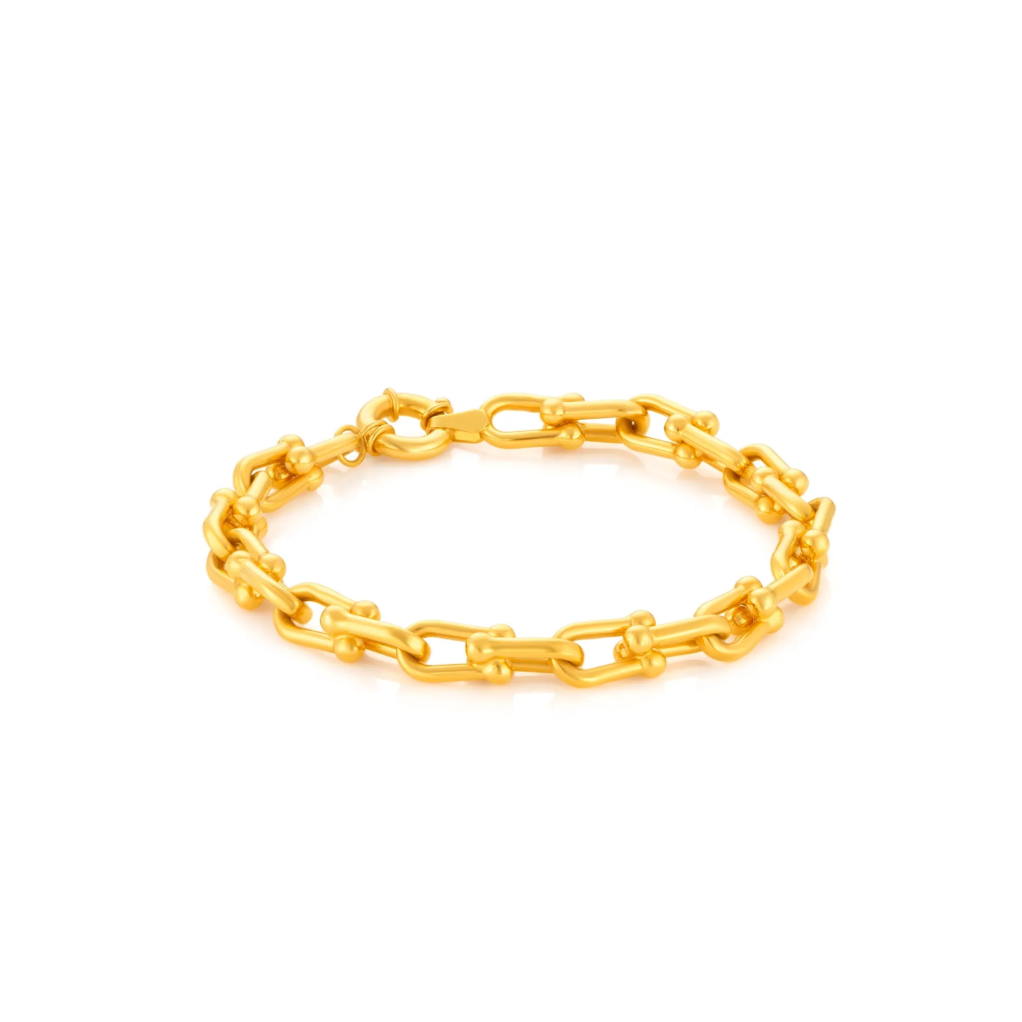 916 Gold Whimsical Medley Link Bracelet