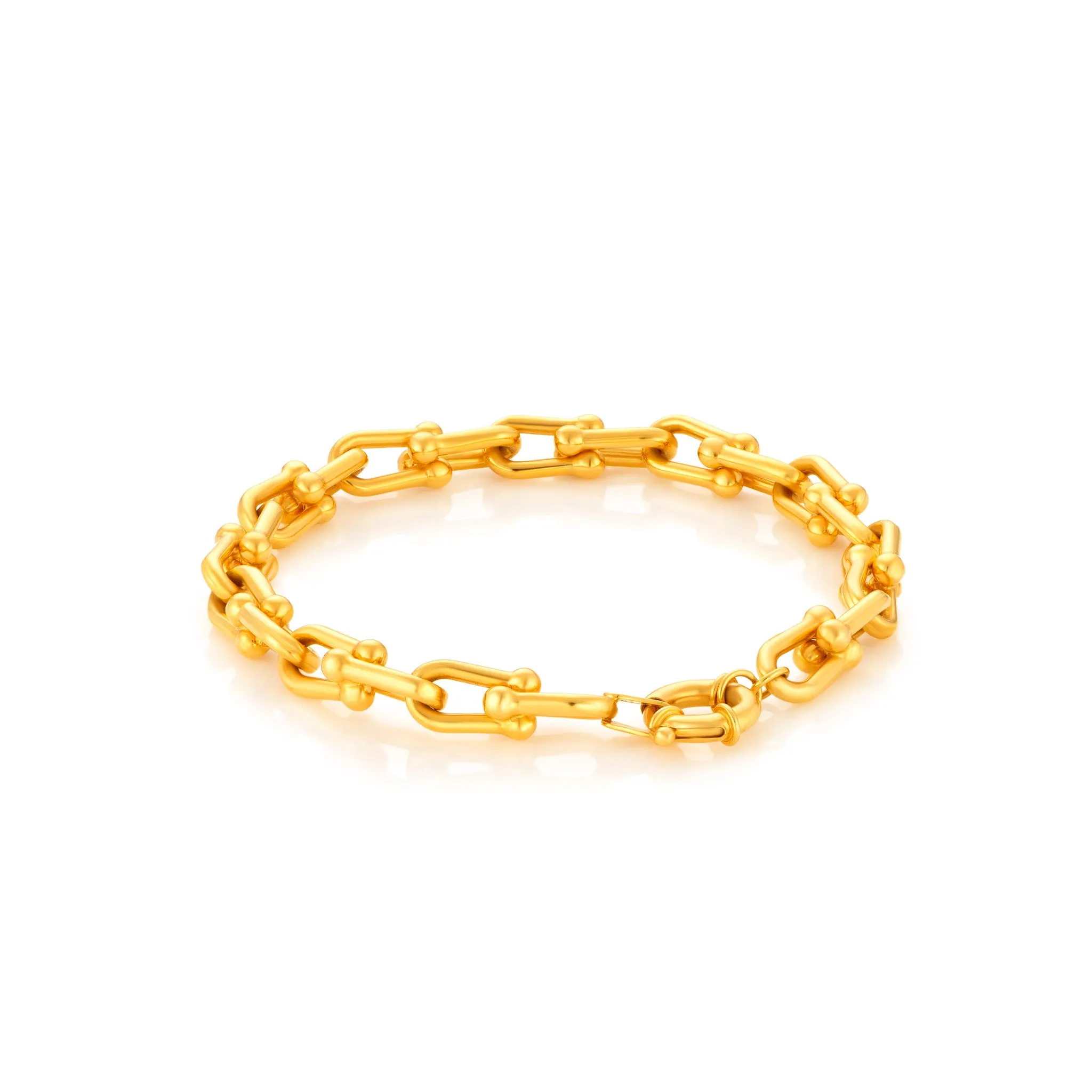 916 Gold Whimsical Medley Link Bracelet