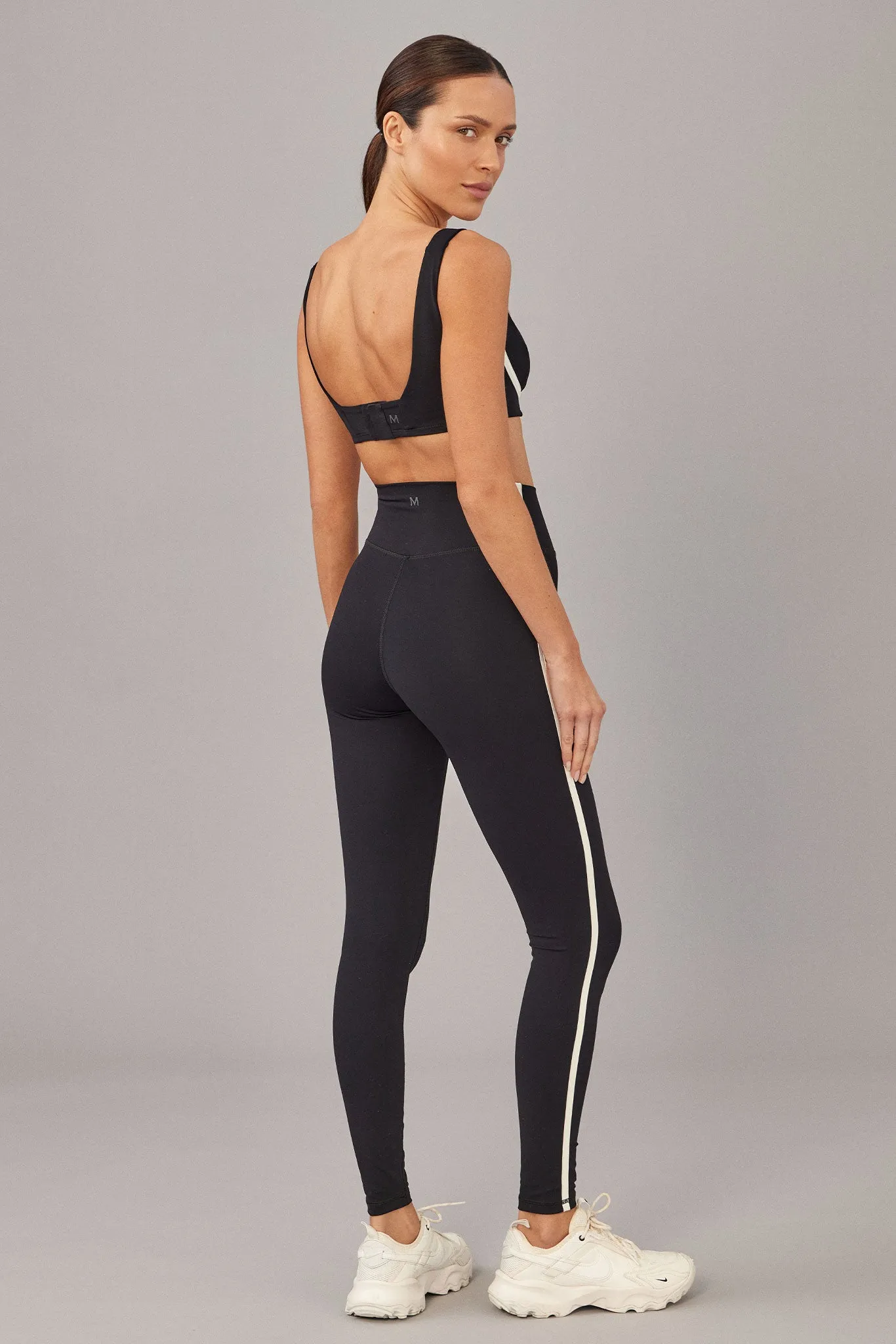 Acadia Legging 27" - Black/Ivory