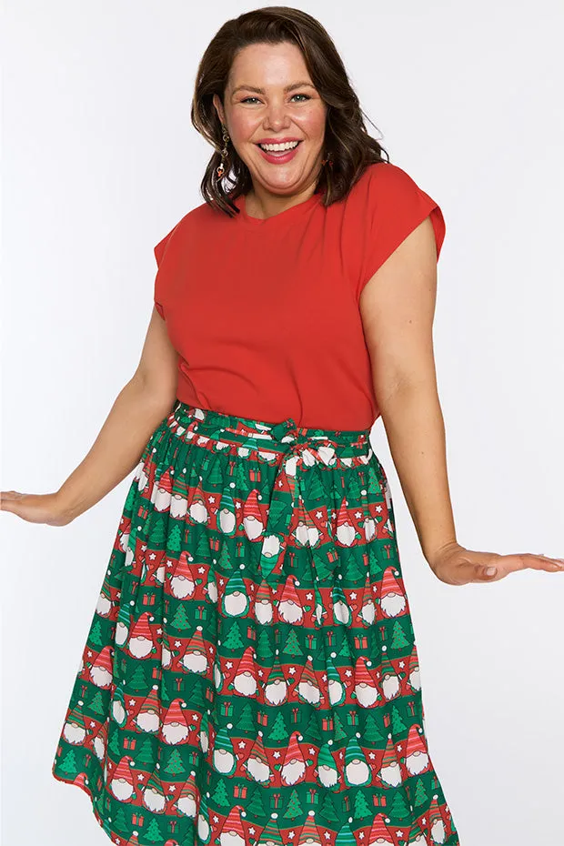 Ada Christmas Gnomes Skirt