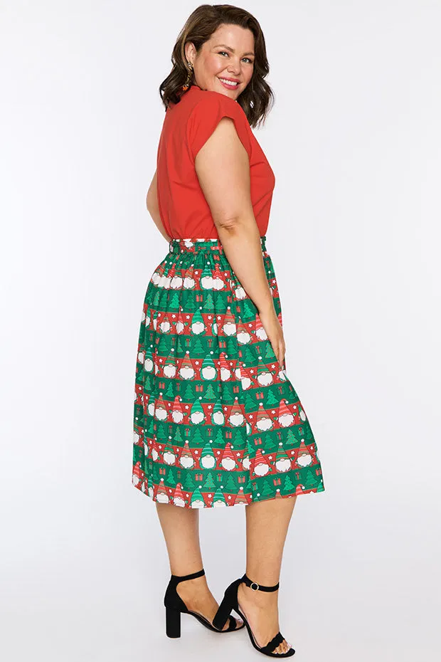 Ada Christmas Gnomes Skirt