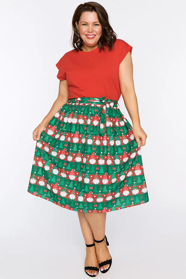 Ada Christmas Gnomes Skirt