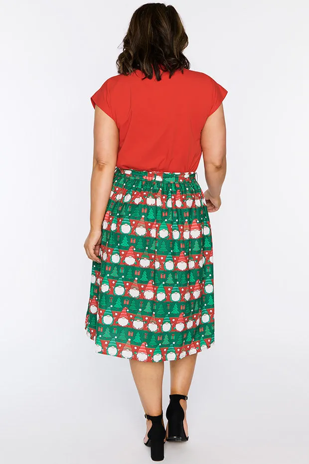 Ada Christmas Gnomes Skirt