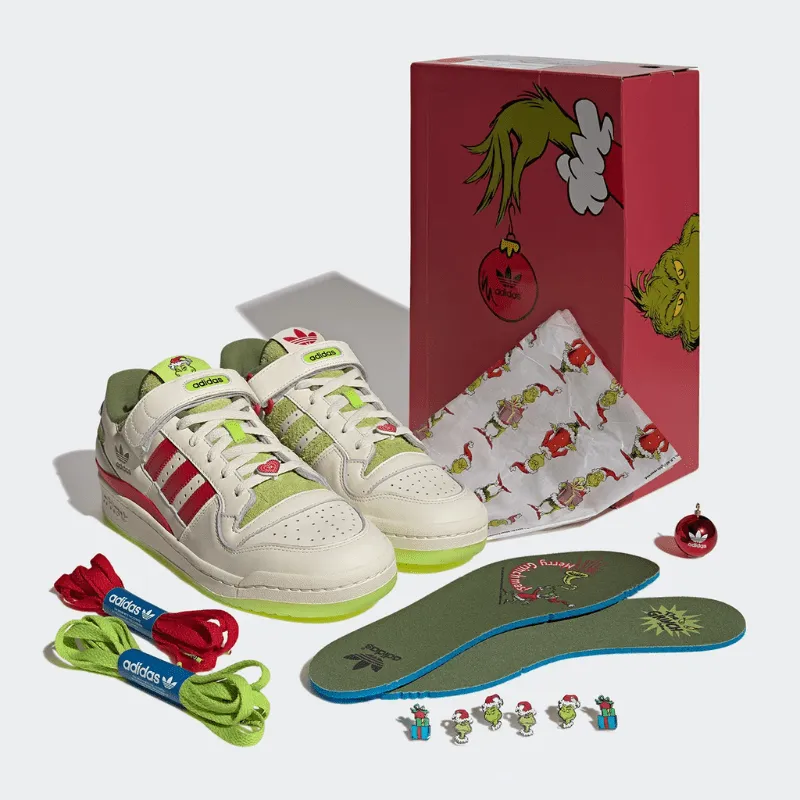 adidas Grinch X Forum Low 'Cream White' - Boy's Grade School