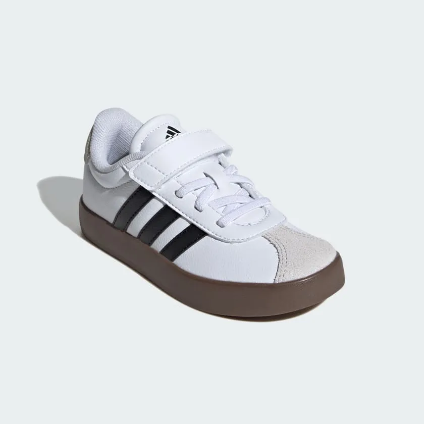 ADIDAS KID'S VL COURT 3.0 WHITE/BLACK SNEAKER SHOES