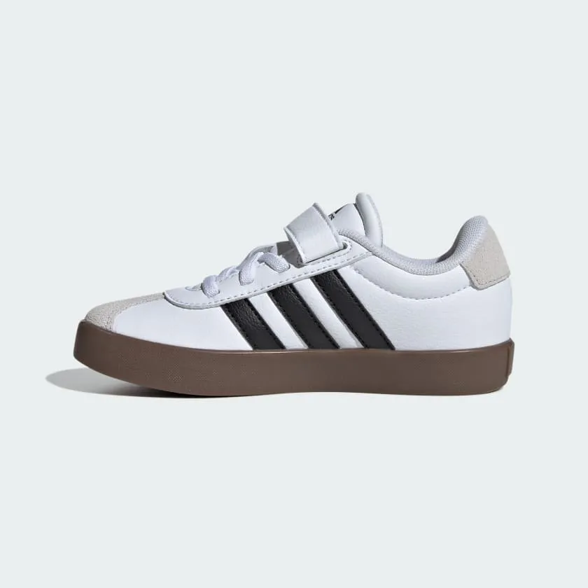 ADIDAS KID'S VL COURT 3.0 WHITE/BLACK SNEAKER SHOES