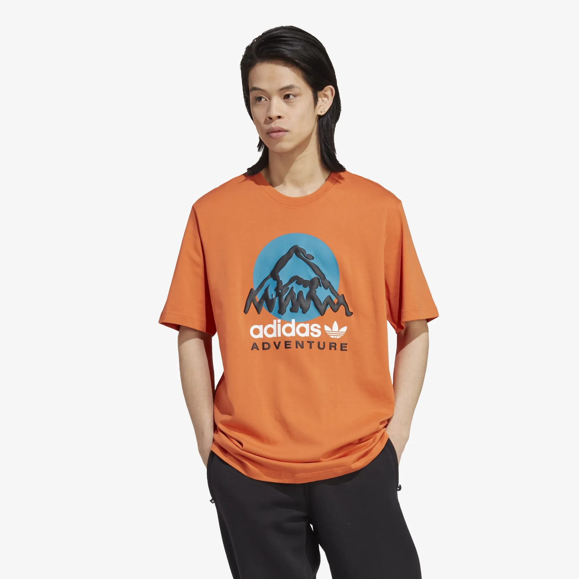 Adidas Originals | ADIDAS ADVENTURE MOUNTAIN FRONT TEE  { CRAFT ORANGE