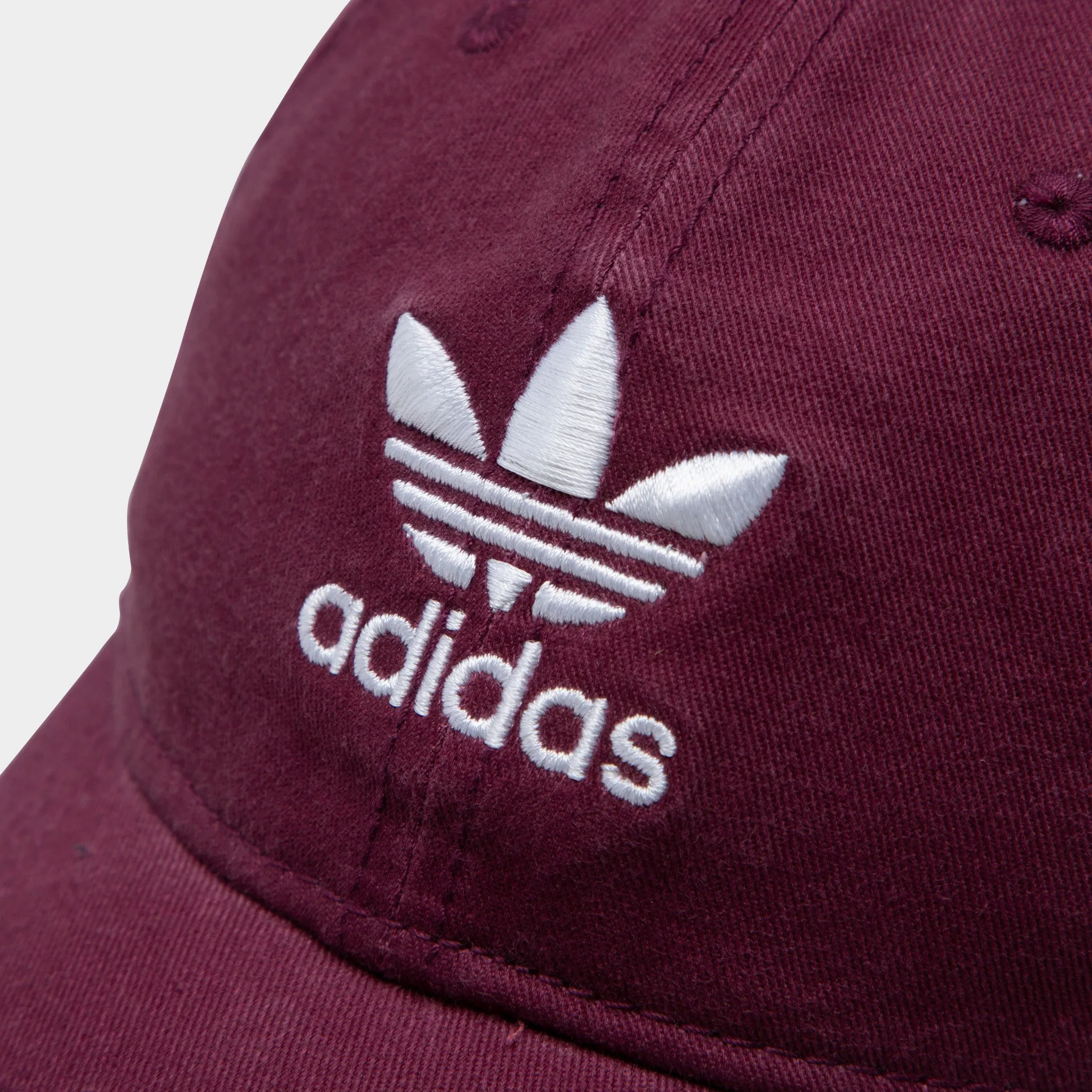 adidas Originals Relaxed Strap-back Hat / Dark Red