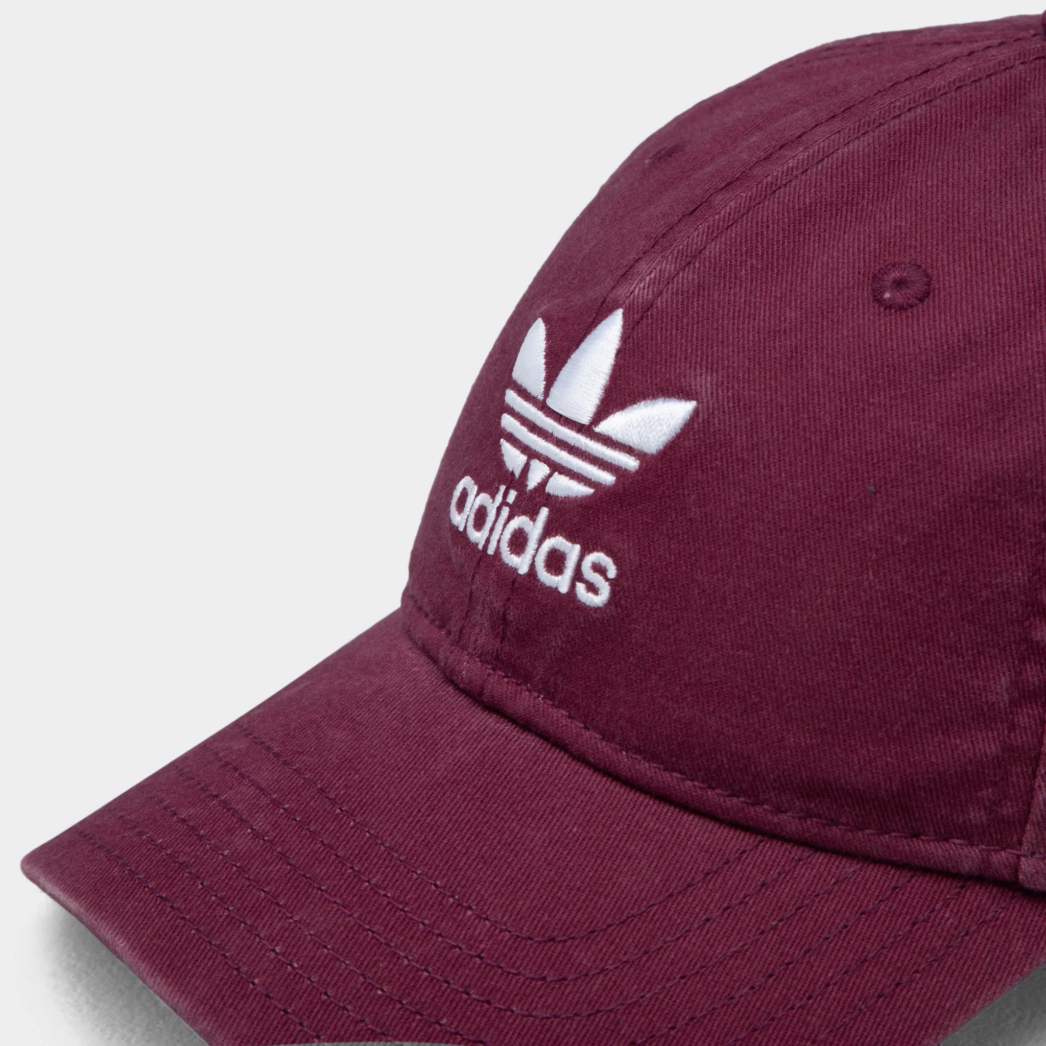 adidas Originals Relaxed Strap-back Hat / Dark Red