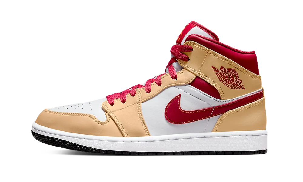 Air Jordan 1 Mid Beige Red