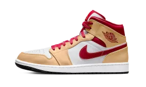 Air Jordan 1 Mid Beige Red