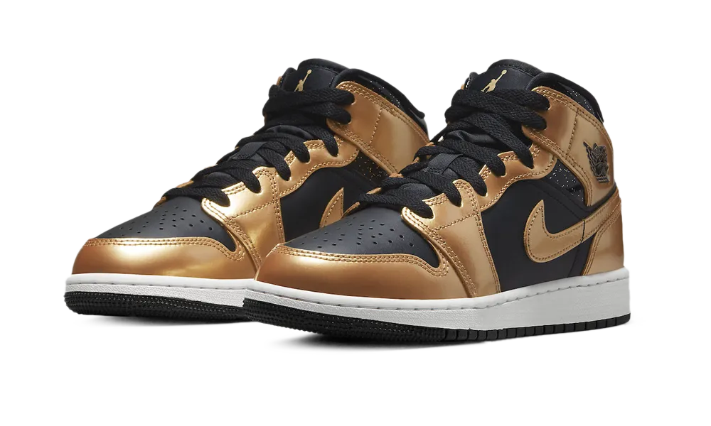 Air Jordan 1 Mid SE Metallic Gold Black