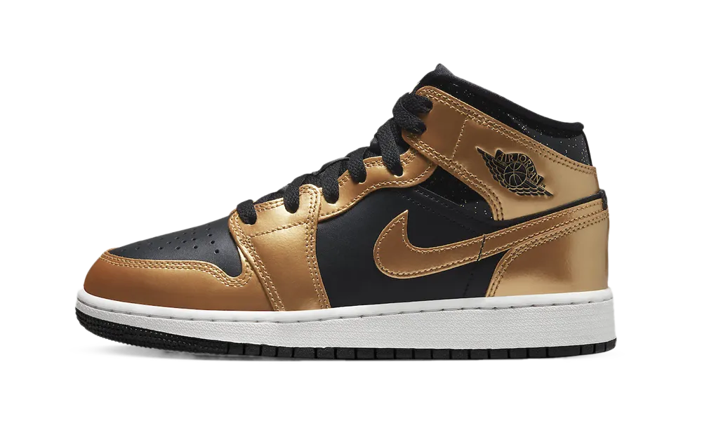 Air Jordan 1 Mid SE Metallic Gold Black