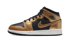 Air Jordan 1 Mid SE Metallic Gold Black