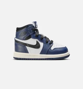 Air Jordan 1 Retro High OG Midnight Navy Infant Toddler Lifestyle Shoe - Midnight Navy/White