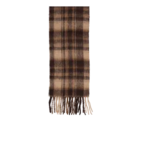 Airy Wool Scarf Brown Check