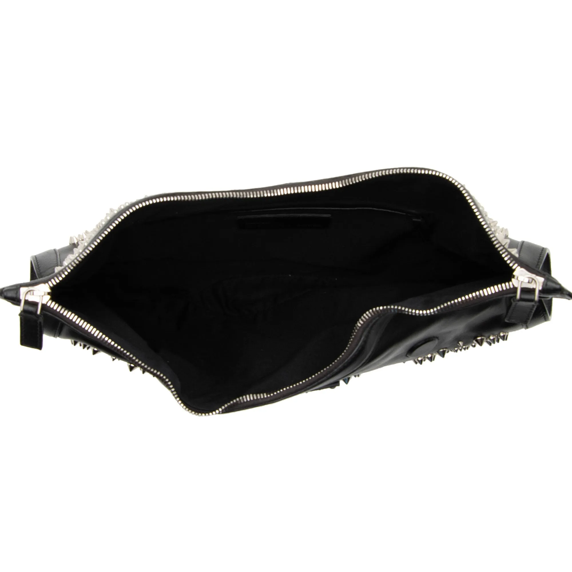 Alexander McQueen Calfskin Embellished De Manta Clutch (SHF-5HOO7H)