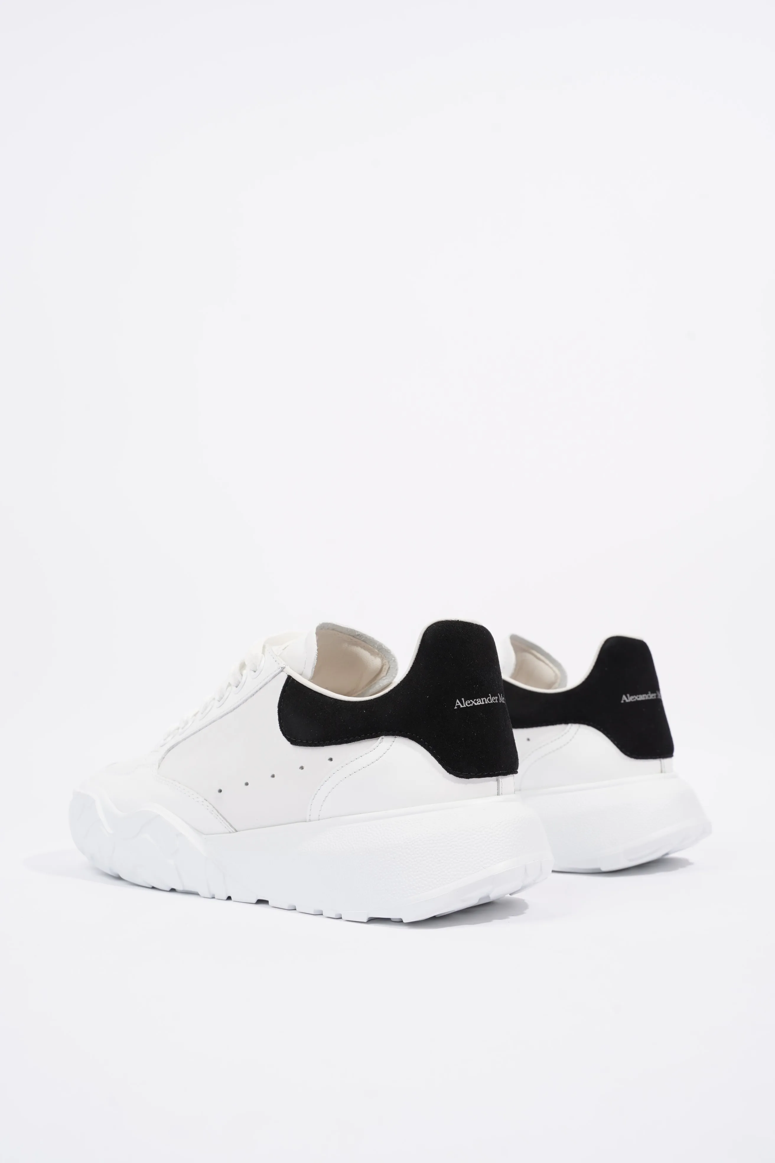 Alexander McQueen Womens Oversized Court Sneaker White Black Tab EU 36.5 / UK 3.5