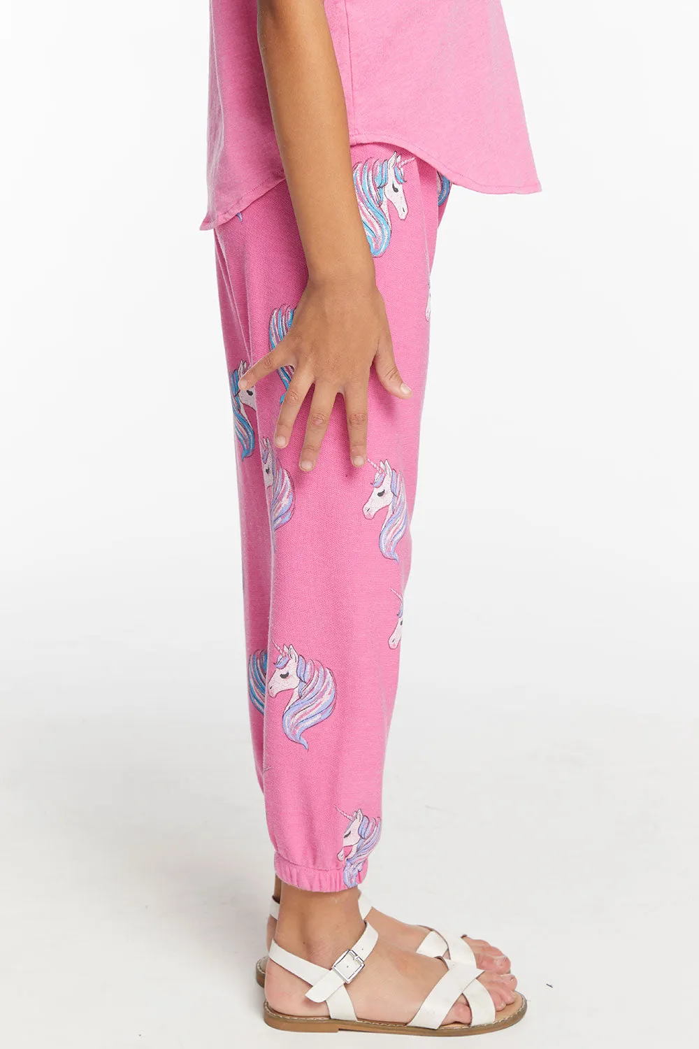 All Over Unicorn Girls Cozy Knit Sweatpant