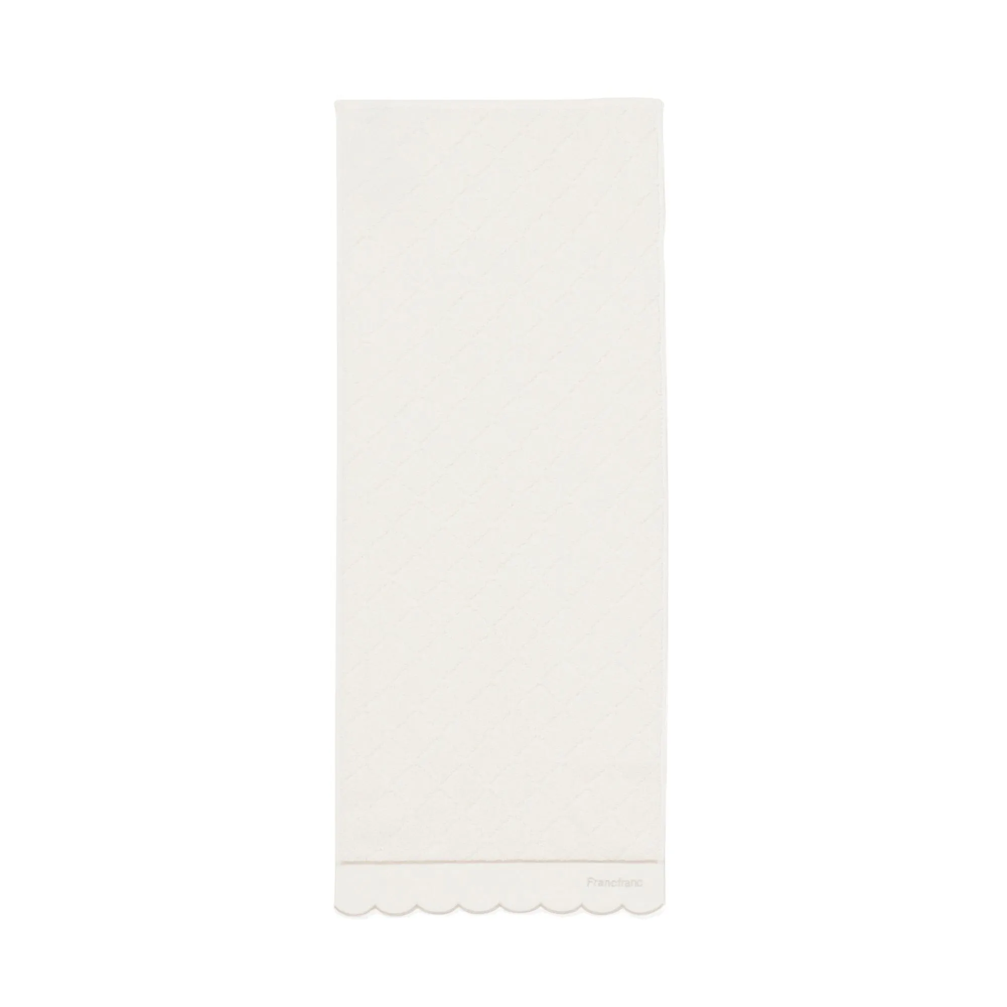 Antibacterial And Deodorizing Quilt Scallop Face Towel, Ivory