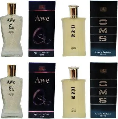 Aone AweQ Perfume and CMS Perfume 100ML Each (Pack of 4) Eau de Parfum - 400 ml