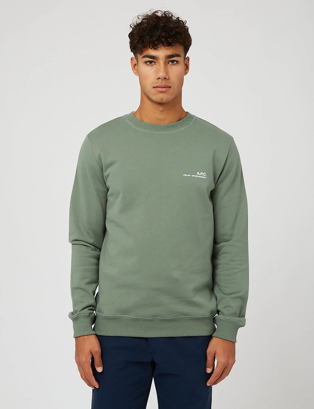 A.P.C. Item Sweatshirt - Grey Green