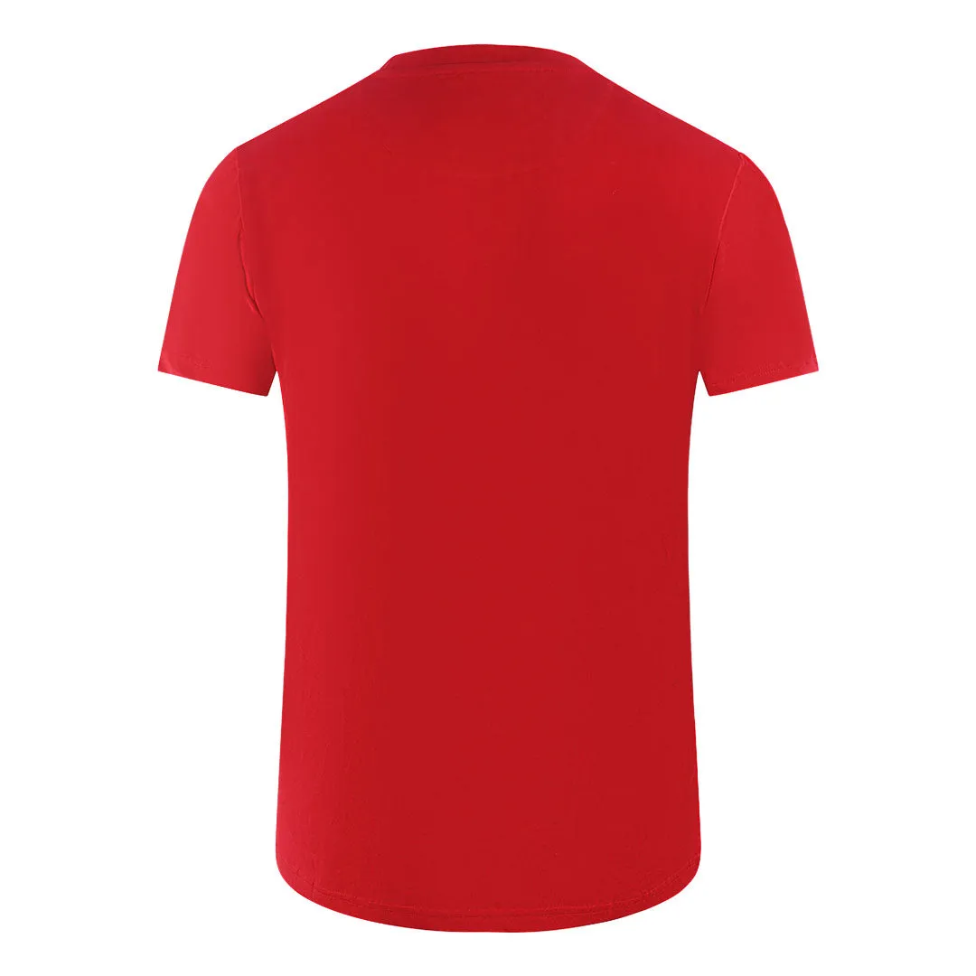 Aquascutum London 1851 Split Logo Red T-Shirt