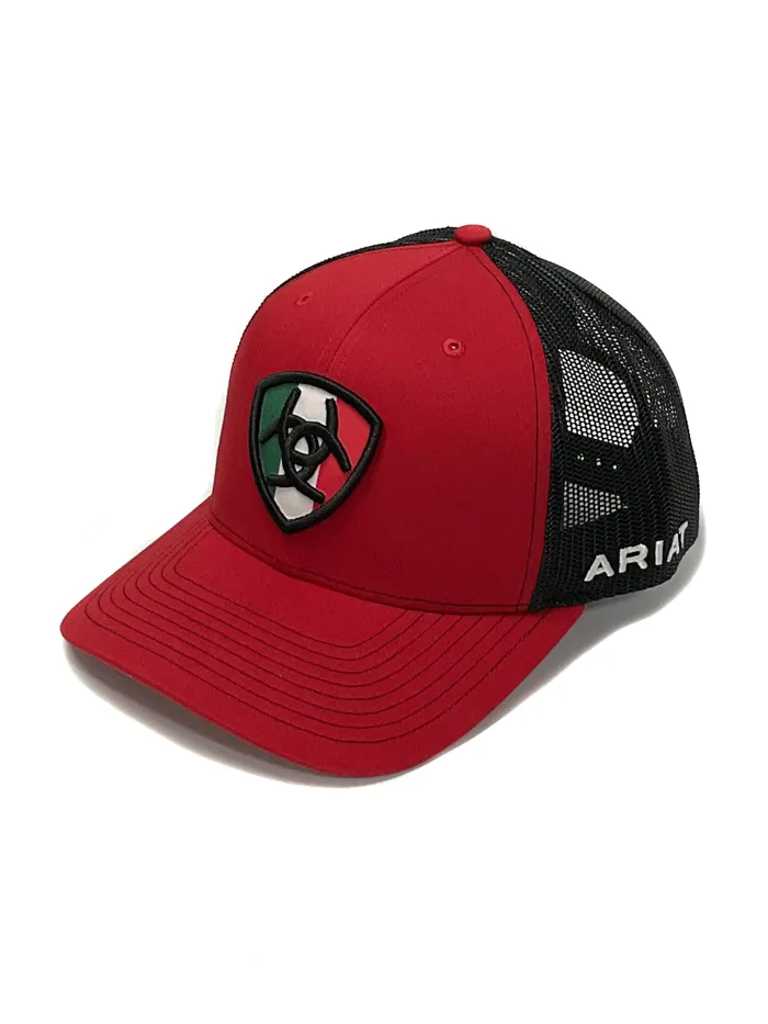 Ariat A300011704 Snapback 112 Mexican Flag Patch Cap Red